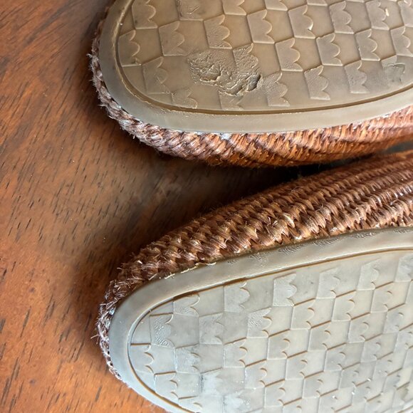 Birdies The Starling Raffia Light Brown Woven Flats Size 8 - Picture 13 of 15
